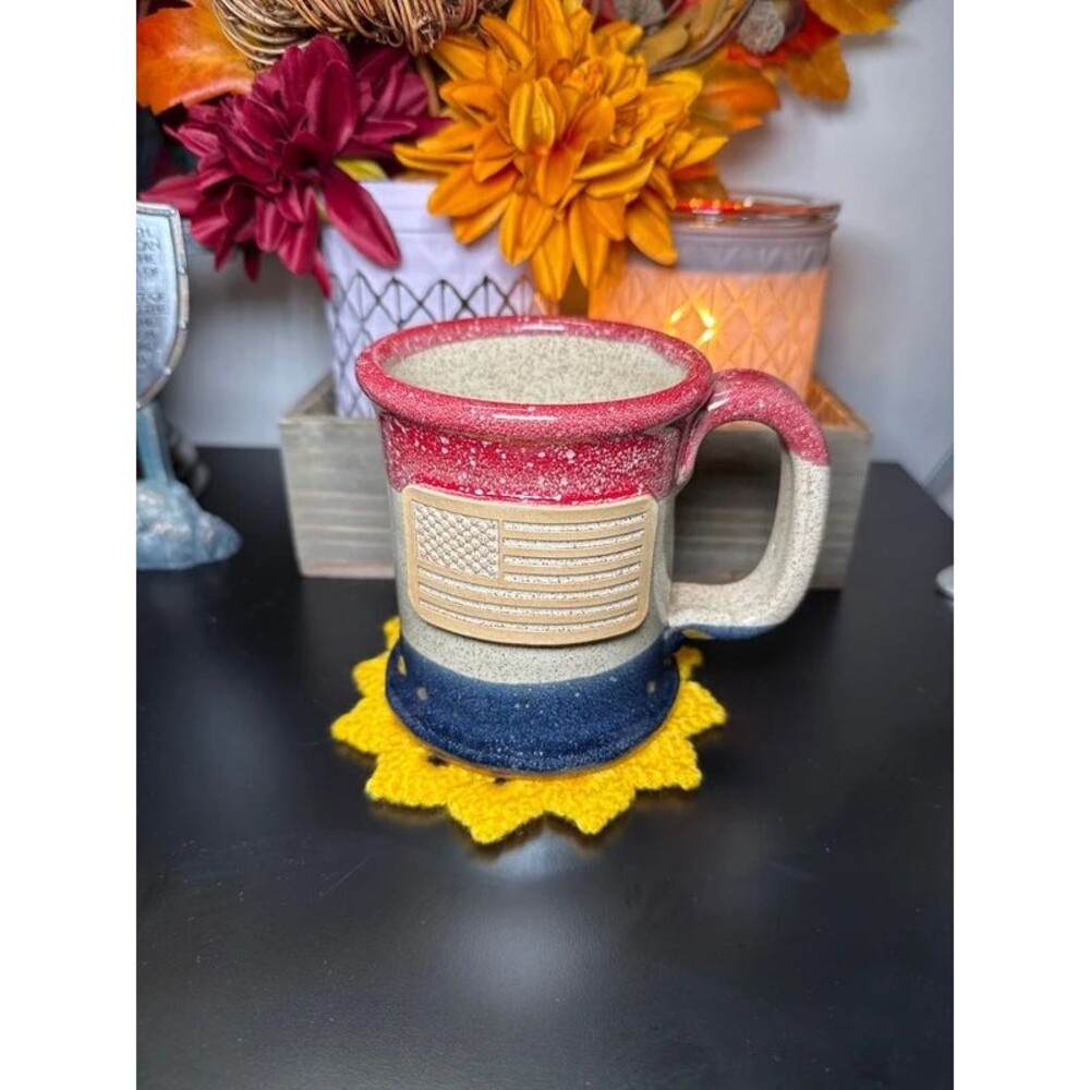 Ranger up Sunset Hill stoneware American flag mug